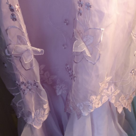 Vintage Eve Of Milady Lavender Formal Gown Wedding Prom Homecoming Fairy Romance - Picture 4 of 16